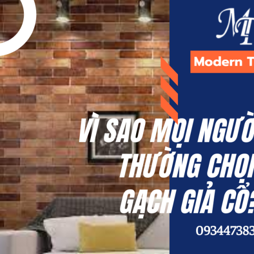 Vì sao mọi người thường chọn gạch giả cổ?