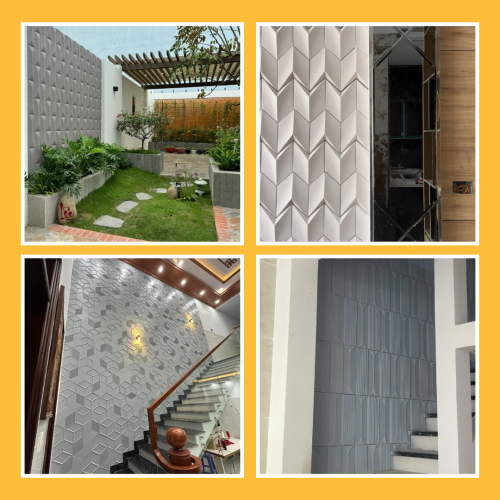 Decor trang trí nhà đón Tết - Gạch 3D, tấm Panel, Gạch thông gió, Gạch giả cổ, Sản xuất theo yêu cầu.