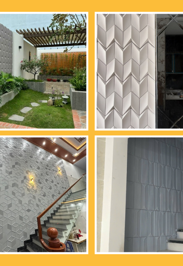 Decor trang trí nhà đón Tết - Gạch 3D, tấm Panel, Gạch thông gió, Gạch giả cổ, Sản xuất theo yêu cầu.